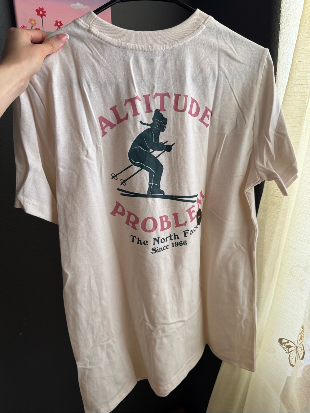 The North Face Light Cream Short Sleeve Logo Tee - Picture 2 of 3
